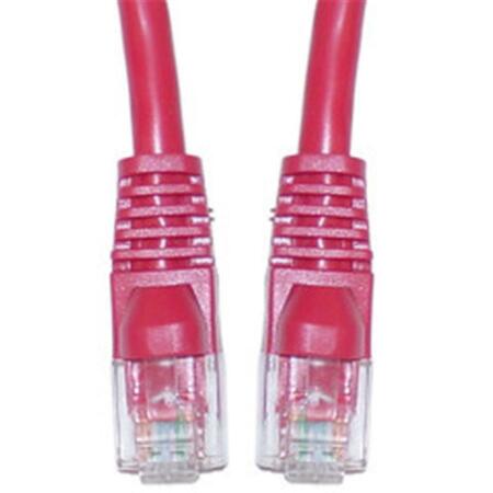 CABLE WHOLESALE Cat5e Red Ethernet Patch Cable Snagless Molded Boot 25 foot 10X6-07125